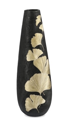 Vaza Ginkgo Biloba, Bizzotto, Ø 31.5 x 95.5 cm, polirasina, maro/auriu Accesorii decorative