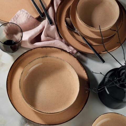 Serviciu de masa, 24 piese, Kutahya Porselen, MOD24Y2730P04, portelan, roz BUCATARIE