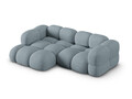 Coltar stanga 3 locuri, Loretto, Cosmopolitan Design, 250x147x68 cm, tesatura structurata, albastru pastel