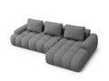 Coltar extensibil dreapta 3 locuri, Linz, Cosmopolitan Design, 275x142x84 cm, tesatura structurata, gri