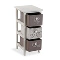 Organizator pentru baie cu 3 sertare Cozy, Versa, 30x25x56 cm, lemn