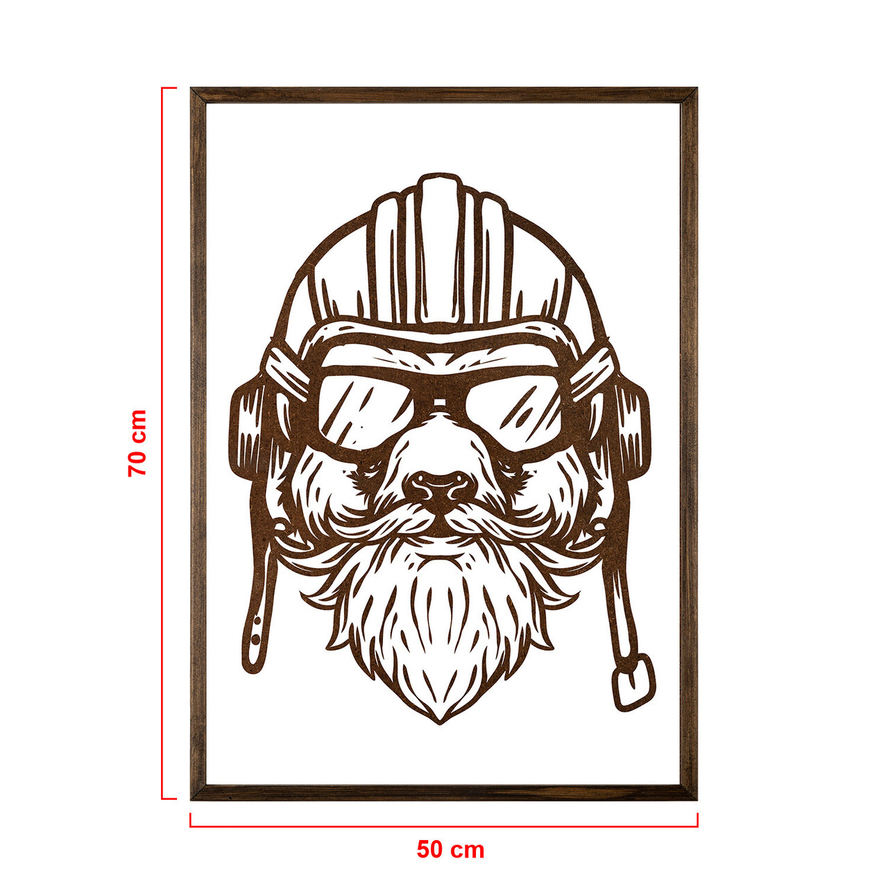 Tablou decorativ, TD100, Lemn, Desenat manual, Natural