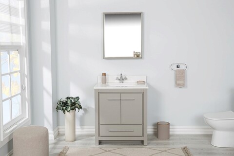 Set mobilier de baie (2 piese), jussara, superior 30, gri