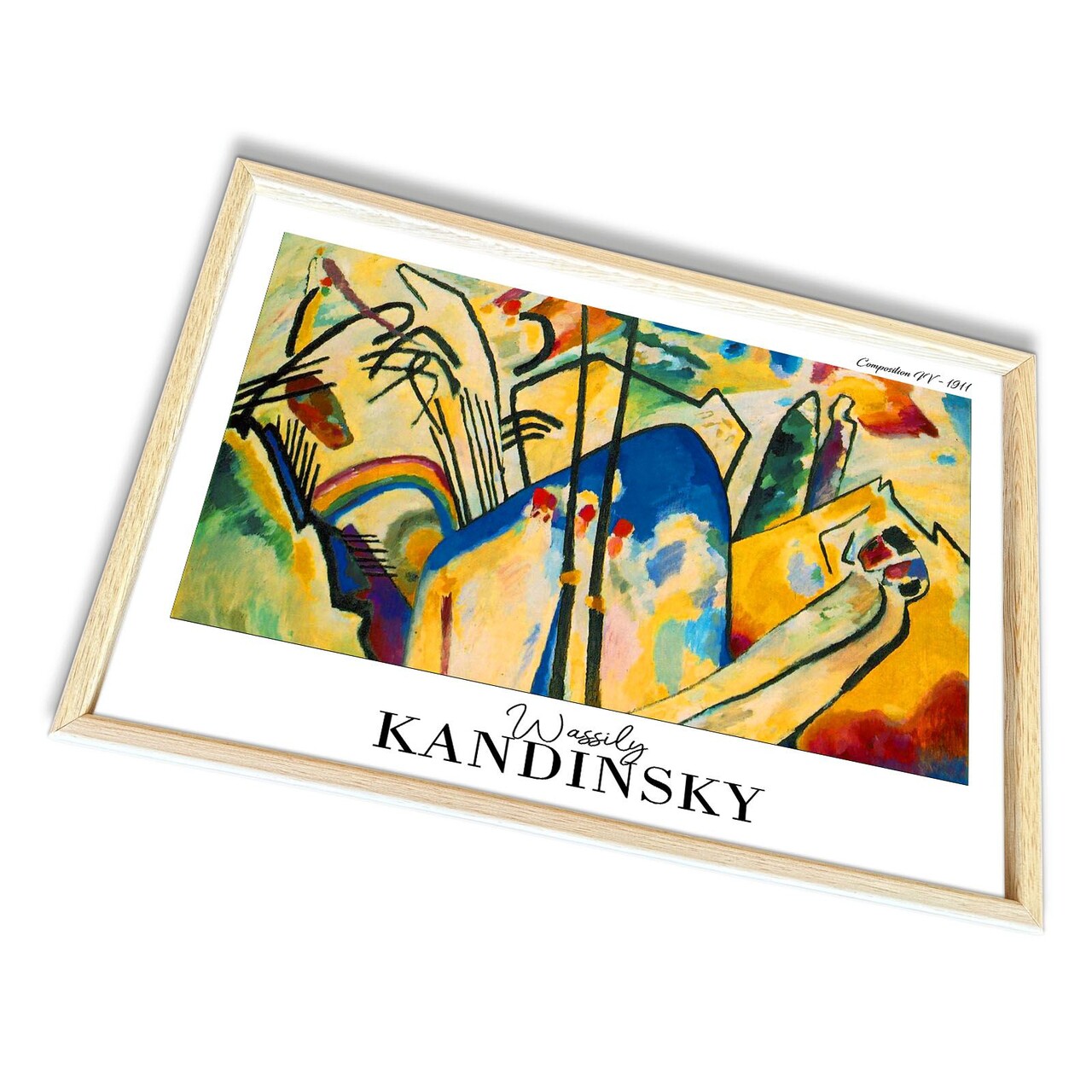 Tablou decorativ, 4262AHSKANDINSKY-007, Fundal: 100% MDF (Grosime: 2,7 mm), Multicolor - view 4
