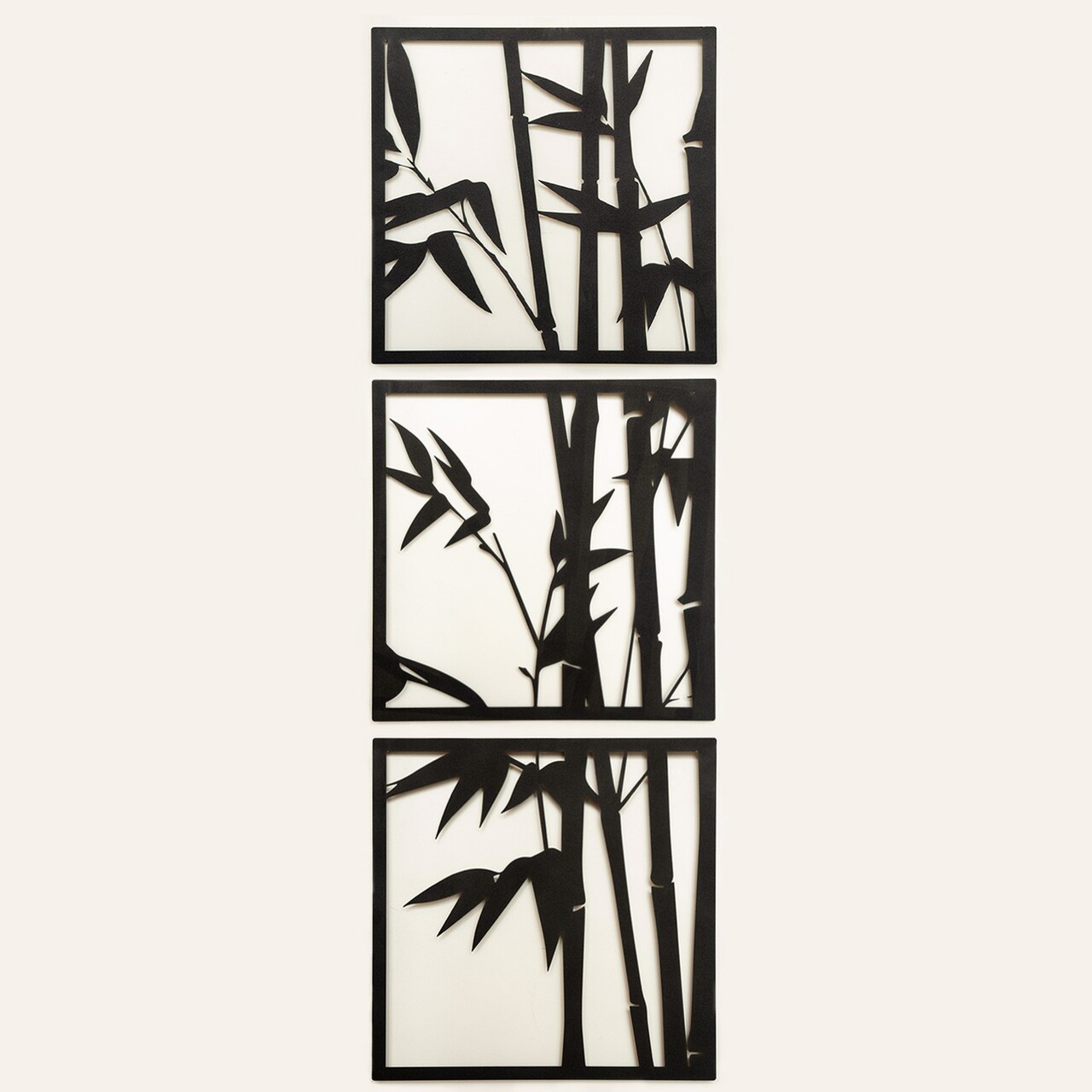 Decoratiune de perete, Bamboo, Dimensiune: 45 x 45 cm (1 bucată), Negru - view 2