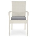 Scaun pentru exterior, Presley, 55.5 x 63 x 95 cm, bej/gri