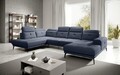 Coltar stanga 6 locuri ELTAP, LT-40PO, Bretan, 350x205x107 cm, lemn/poliester, albastru
