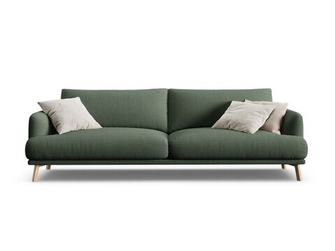 Canapea 4 locuri, Naomi, Micadoni Home, 230x95x75 cm, tesatura structurata, verde muschi