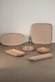 Set de mic dejun, Hermia, 208PEK1111, Portelan, Platou cu măsline: 25 cm (2 bucăți), Roz somon