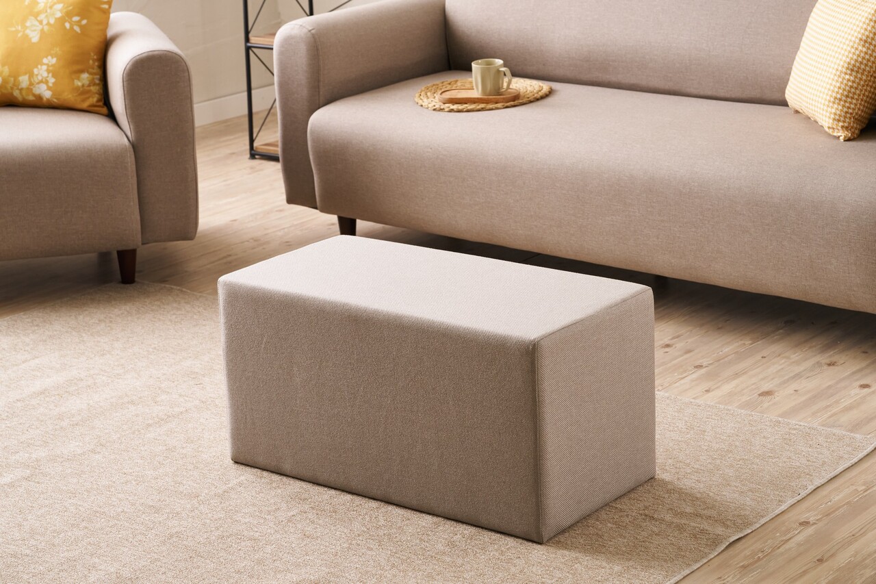 Taburet, Atelier del Sofa, 825BLC5133, Lemn, Bej - view 2
