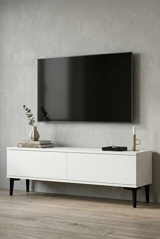 Comoda TV, Hanah Home, Didema 120, 120x40.5x30 cm, Alb