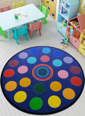 Covor, circles, poliamida, multicolor