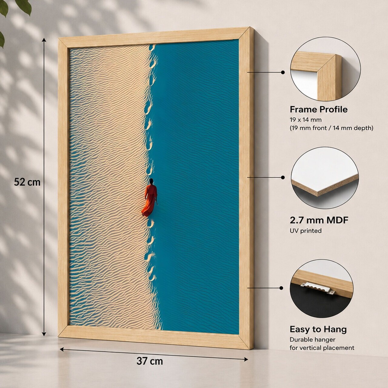 Tablou decorativ, 3752AACT-063, Fundal: 100% MDF (Grosime: 2,7 mm) Vopsire: Imprimare UV, Multicolor — imaginea 2
