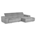 Coltar extensibil electric cu sezlong dreapta, Move, L. 303 l.185 H.88, stofa, gri