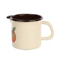Cana emailata Apple, Silesia, 10x10.5 cm, 700 ml, crem