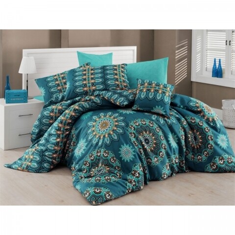 Lenjerie de pat double Hula Turquoise