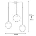 Candelabru Opviq, Halka - 4576, 20x70x100 cm, 3 x E27, 40W