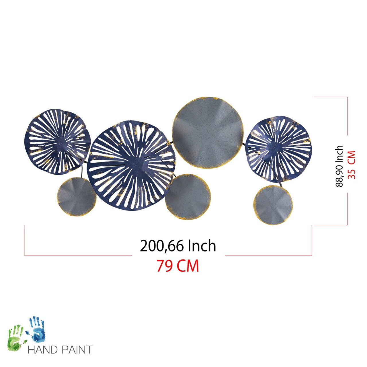 Decoratiune de perete, Astrid, Dimensiuni: 79 x 8 x 35 cm, Multicolor