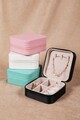 Cutie de bijuterii, White, 10x10x5.5 cm, Piele ecologica, Alb