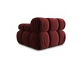 Modul canapea dreapta 1 loc, Bellis, Micadoni Home, BL, 94x94x63 cm, catifea, rosu inchis
