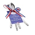 Set 4 lingurite cafea moka Laguiole, Jean Dubost, 15 cm, inox, alb