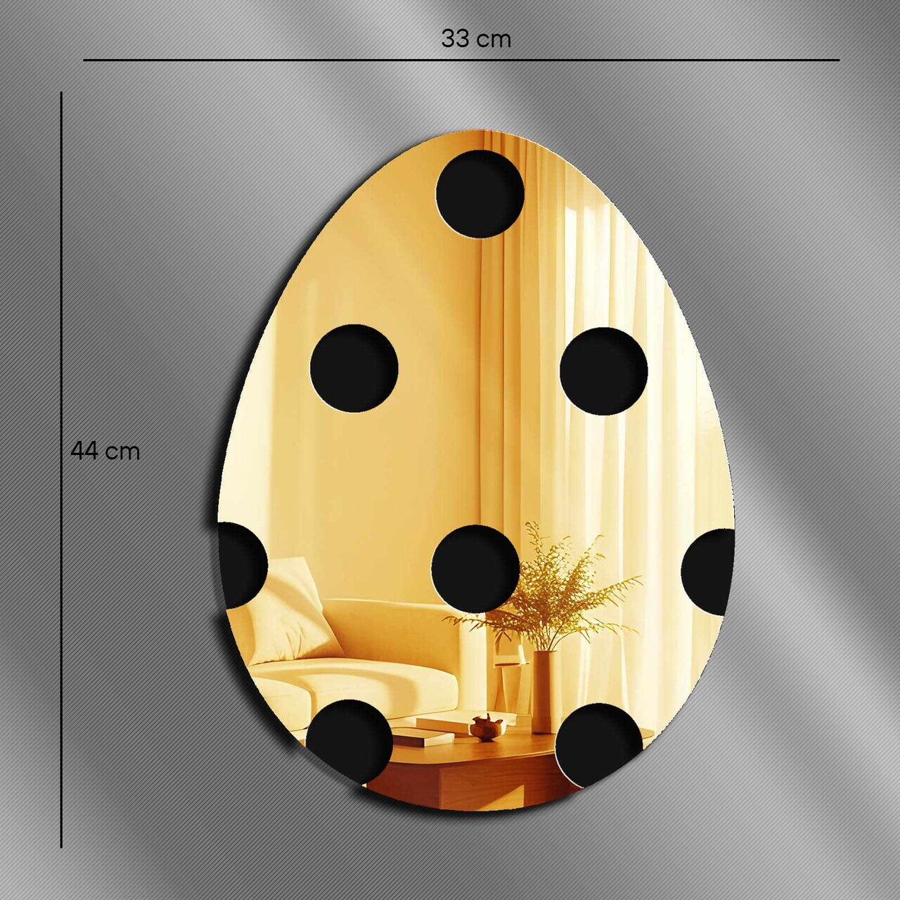 Oglinda decorativa, EAS003GOLD, Baza din 100% EVA (Grosime: 10 mm), Auriu — imaginea 4