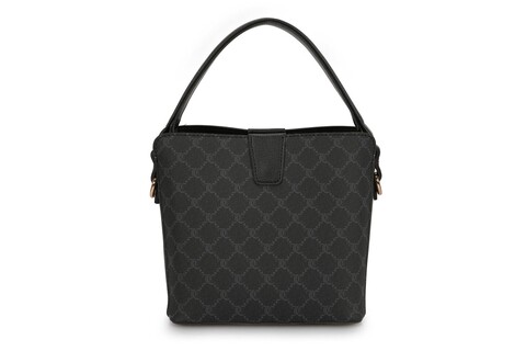 Geanta, Lucky Bees, 328 Black Grey, piele ecologica, negru/gri