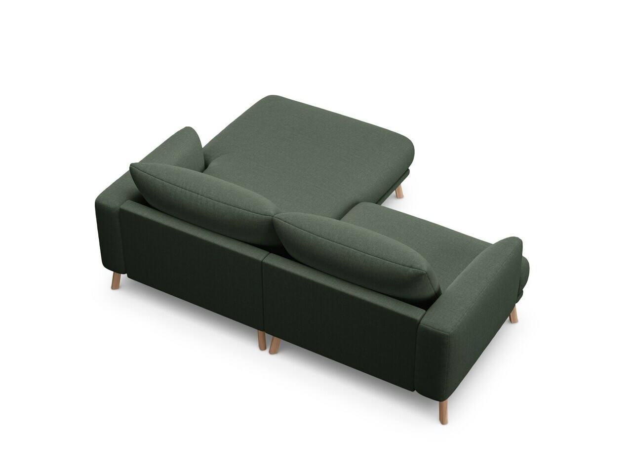 Coltar dreapta 3 locuri, Naomi, Micadoni Home, 200x170x75 cm, tesatura structurata, verde muschi — imaginea 4