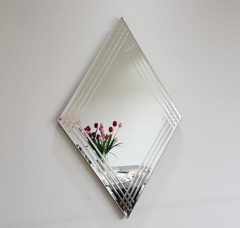 Oglinda decorativa BKLV6845, Neostill, 45 x 68 cm, argintiu
