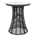Set mobilier gradina/terasa, 2 fotolii + masuta, Alcudia, aluminiu, negru/gri