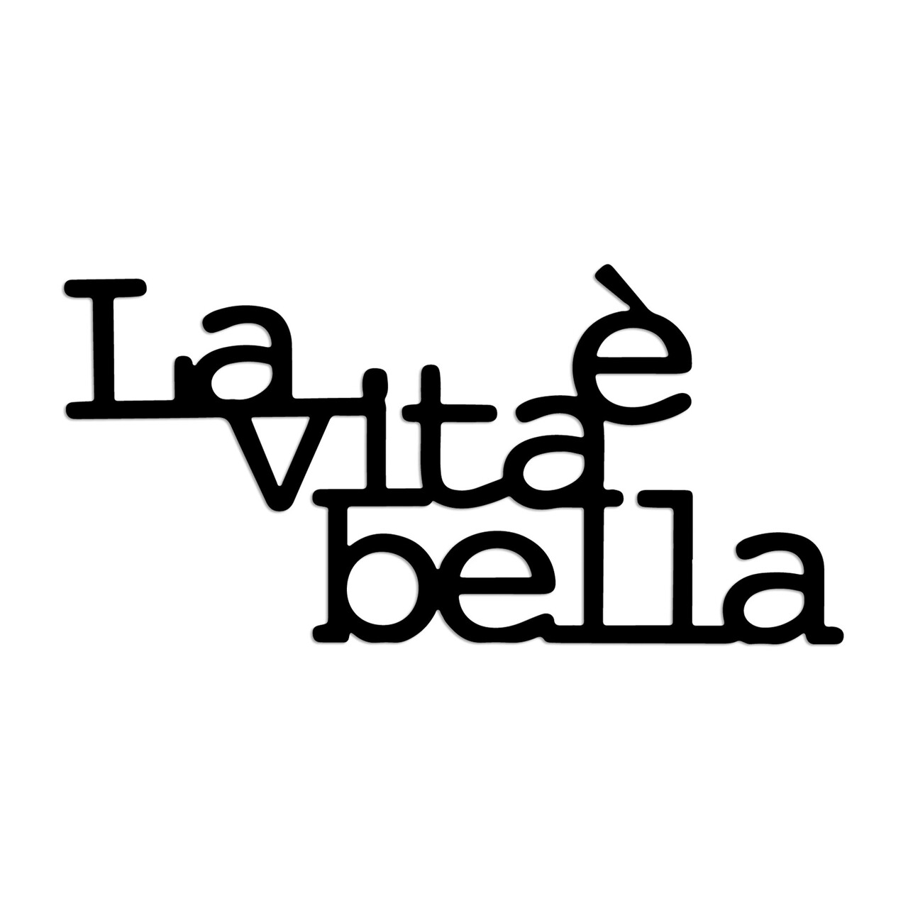 Decoratiune de perete, Vita E Bella 1, Dimensiune: 60 x 30 cm, Negru - view 4