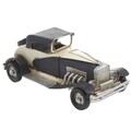 Decoratiune InArt Vintage Car, 11 x 5 x 4.5 cm, fier, ivoriu/negru