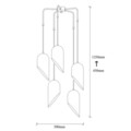 Lustra, Opviq, 892OPV1551, Metal, Negru