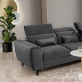Coltar extensibil dreapta 4 locuri ELTAP, Foble, 267x196x100 cm, lemn/poliester, gri inchis