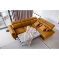 Coltar extensibil dreapta 4 locuri ELTAP, RT-45NU, Noble, 255x201x100 cm, lemn/poliester, mustar
