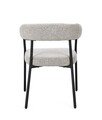 Scaun Giaele, Bizzotto, 59.5x56.5x75.5 cm, poliester Boucle, negru/grej