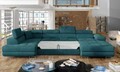 Coltar extensibil stanga 6 locuri ELTAP, Rod-64, Rodrigo, 345x202x90 cm, lemn/poliester, verde