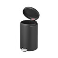 Cos de gunoi cu pedala, Brabantia, NewIcon Mineral Infinite Grey, 20 L, 38x29x46.7 cm, otel, gri
