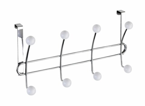 Cuier cu montare pe usa lissa, wenko, 18 x 35 cm, inox, argintiu