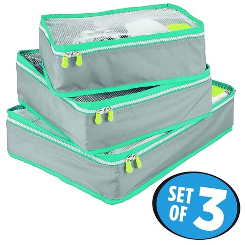 Set 3 huse de imbracaminte pentru voiaj Aspen, iDesign, 40.5x30.5x10 cm, poliester