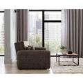 Canapea extensibila 3 locuri, ELTAP, Laine, 155x105x75 cm, lemn/poliester, maro inchis