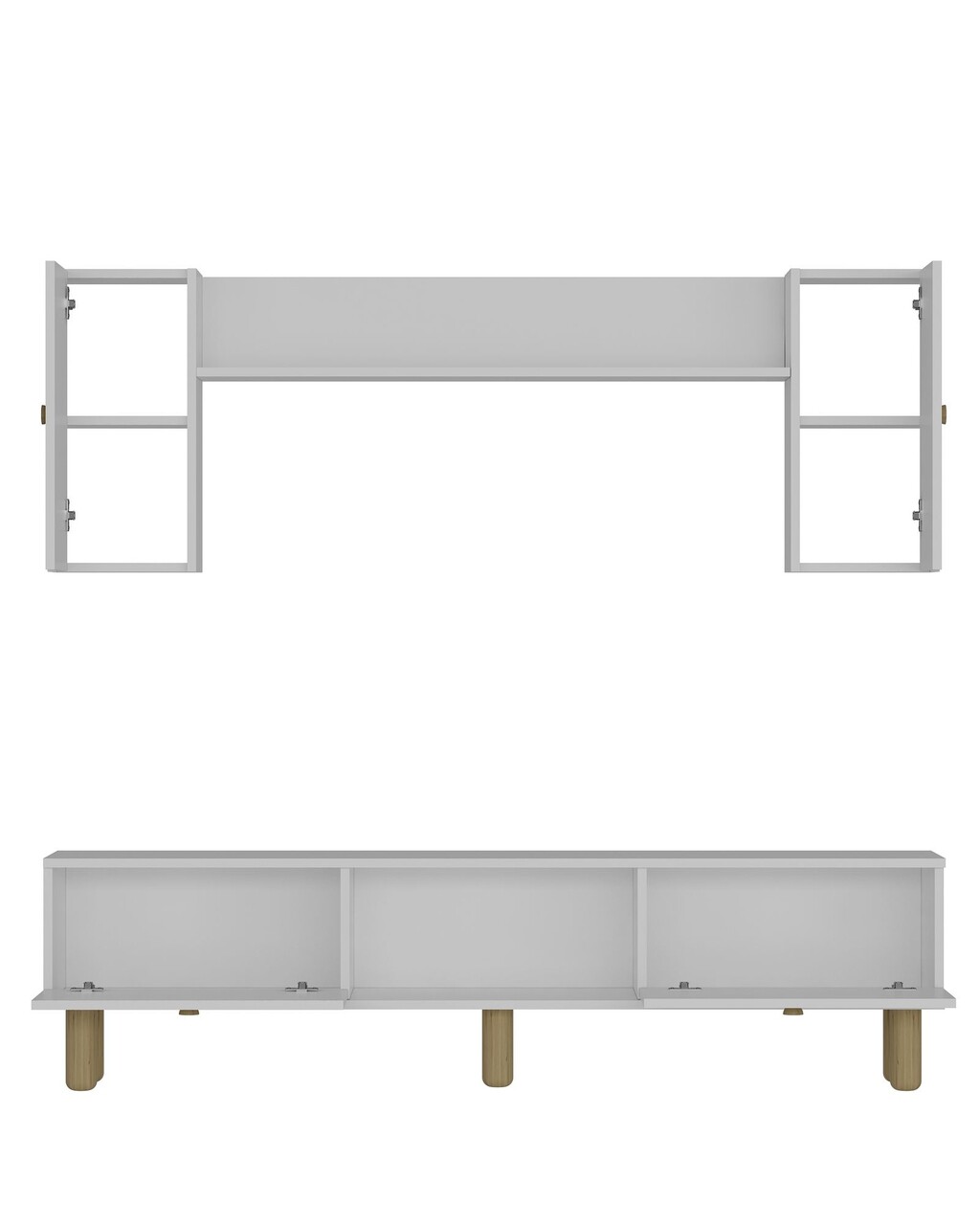 Comoda TV, Hanah Home, Dario Bohem, 150x44.6x29.6 cm, PAL , Alb - imagine 6