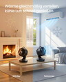 Ventilator de masa Songmics, ultra silentios 20 dB, telecomanda, 8 viteze, oscilatie 70°, negru