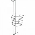 Suport pentru uscator de par Oasis, Metaltex, 11x13x37 cm, metal/ invelis Polytherm, argintiu