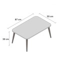 Masuta de cafea Tobit, Pakoworld, 89x55x39 cm, PAL melaminat, walnut/maro
