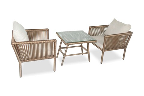 Set mobilier de gradina, jumilla, shangai 2, maro inchis