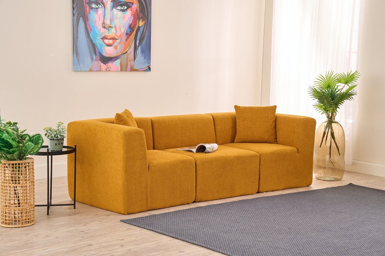 Canapea 3 locuri, Atelier del Sofa, 613LFS1115, Portocaliu — imaginea 3