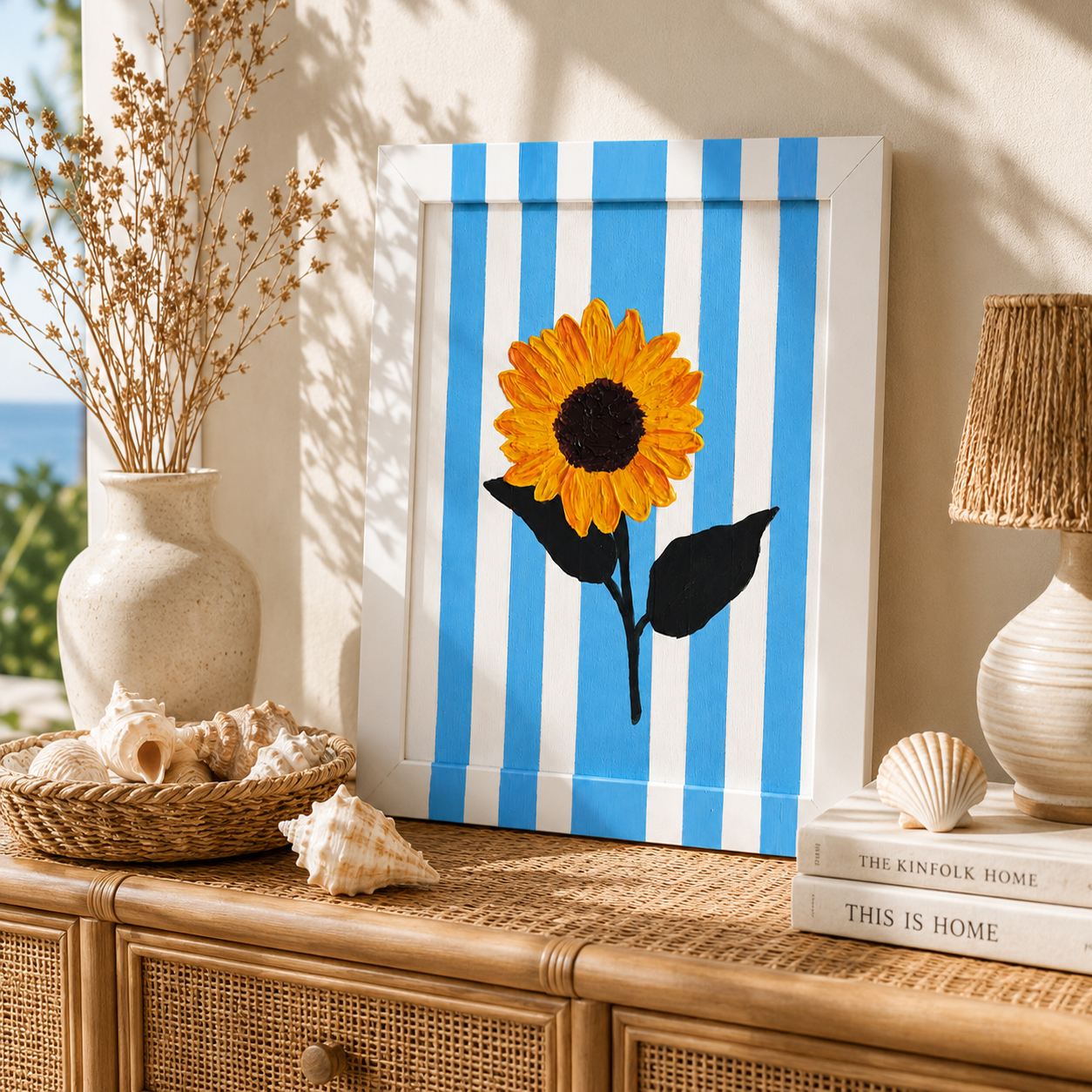 Tablou decorativ, YBC11866, Canvas, Rama din lemn (grosime 3 cm), Multicolor