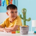 Jucarie cactus dansator si vorbitor, cu muzica si LED-uri multicolore Pinxi, InnovaGoods, 32 x 14 x 9 cm