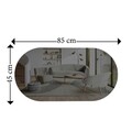 Oglinda decorativa, Siam, Riors, 45x85x2.2 cm, MDF , Gri inchis/Auriu